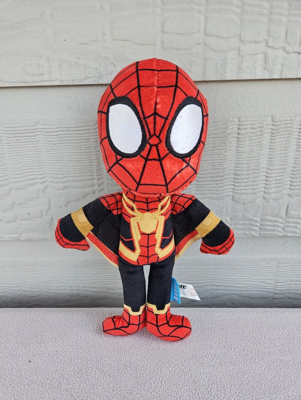 Bark Box Marvel Spiderman Far From Home Iron Spider Man Dog Toy Squeak M/L